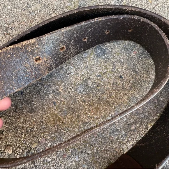 Men’s Brown Leather Belt Size 28-30 - Picture 5 of 7